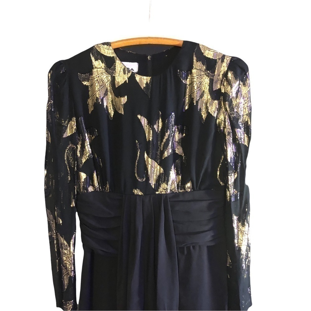 Vintage Patra Black Chiffon Dress Size 5/6 - Picture 3 of 7